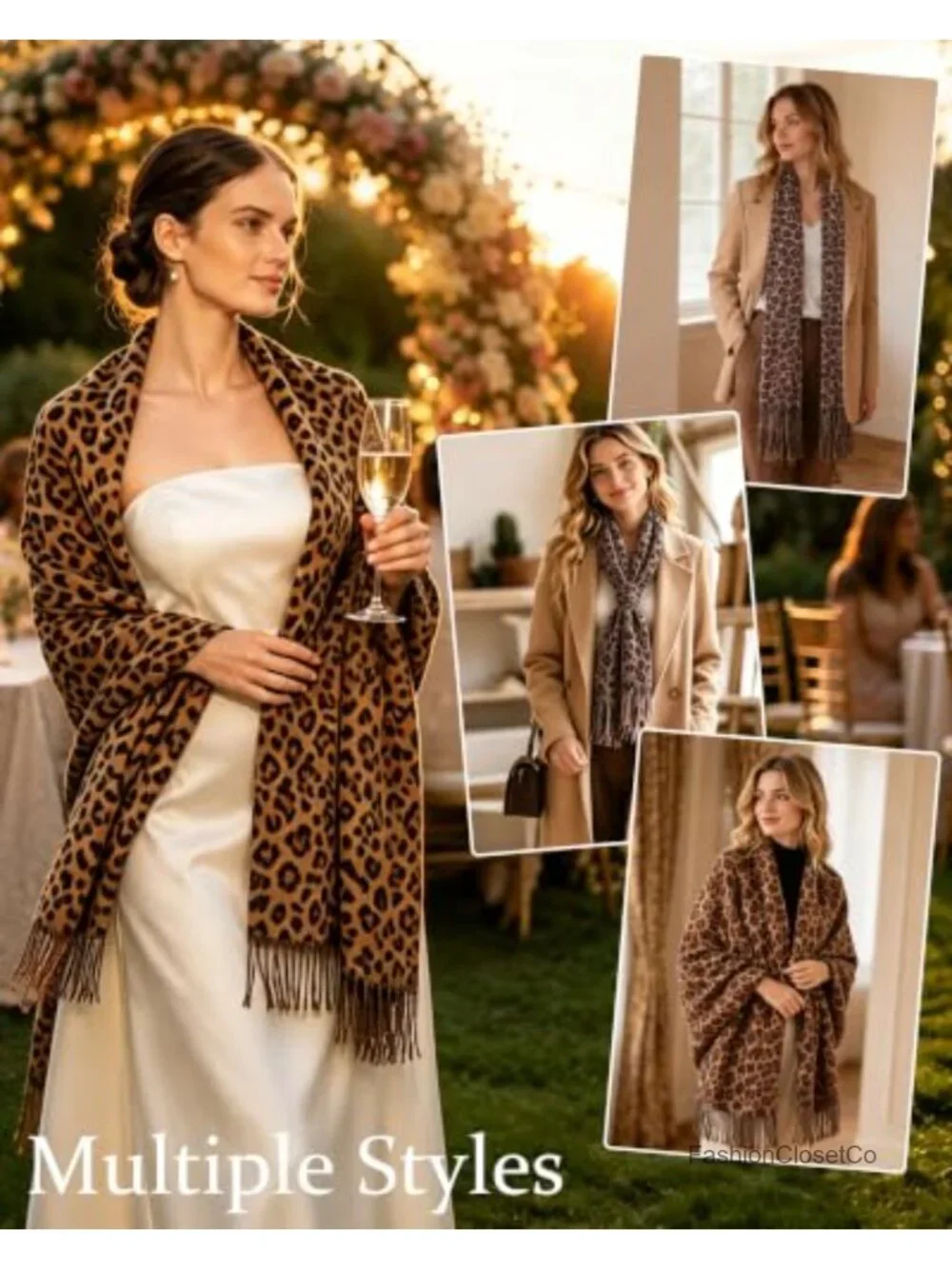 Cozy Pashmina Scarf Shawl Wrap for Women, 72
